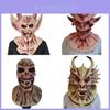 Satanic Latex Mask For Halloween Cosplay With Horns For Costume Parties