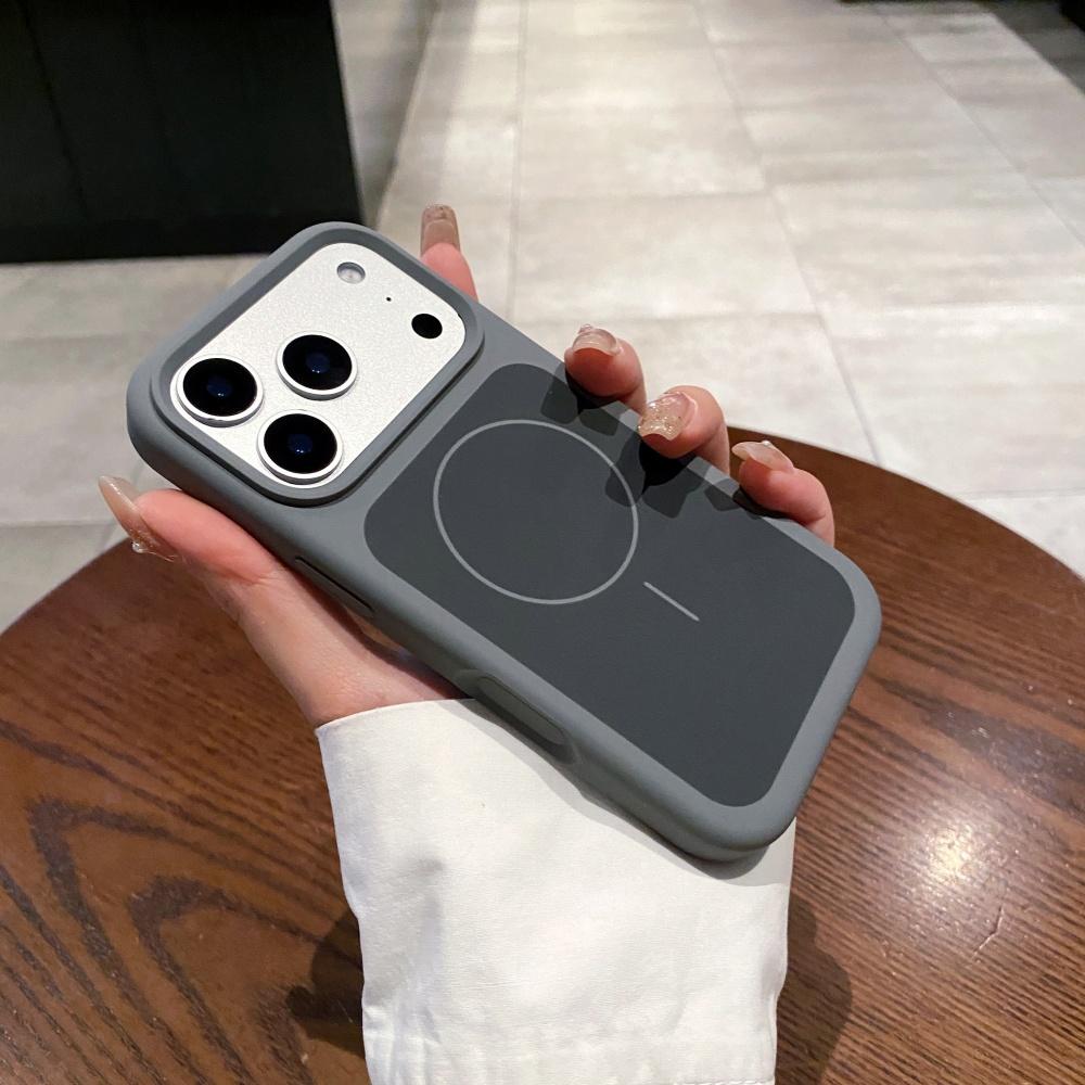 Original Pure Color Liquid Silicone for Magsafe Case For iPhone 17 Pro 17 Pro Max Large Window Skin Feeling Shockproof Cover