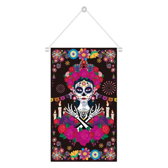 Day of The Dead Art Mexican Fabric Wall Fiesta
