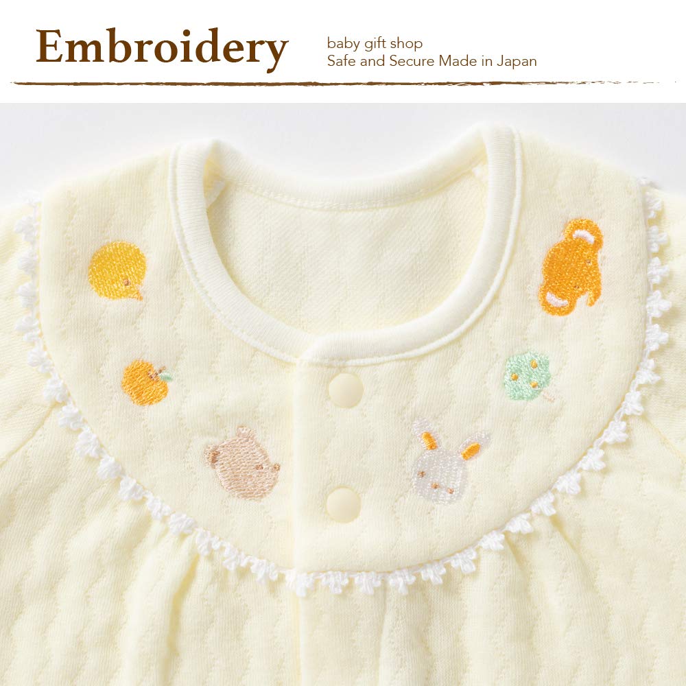 De Coco Bonded Spur All with and Chick Embroidery Snap Newborn Baby Made In Japan Cremé Two-Way Bear, Rabbit, Elephant, [Crotch Replacement/2way]
