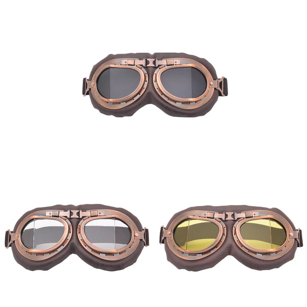 Harley Retro Copper Style Motorcycle Goggles With Adjustable Nose Pads For Outdoor Riding Enthusiasts