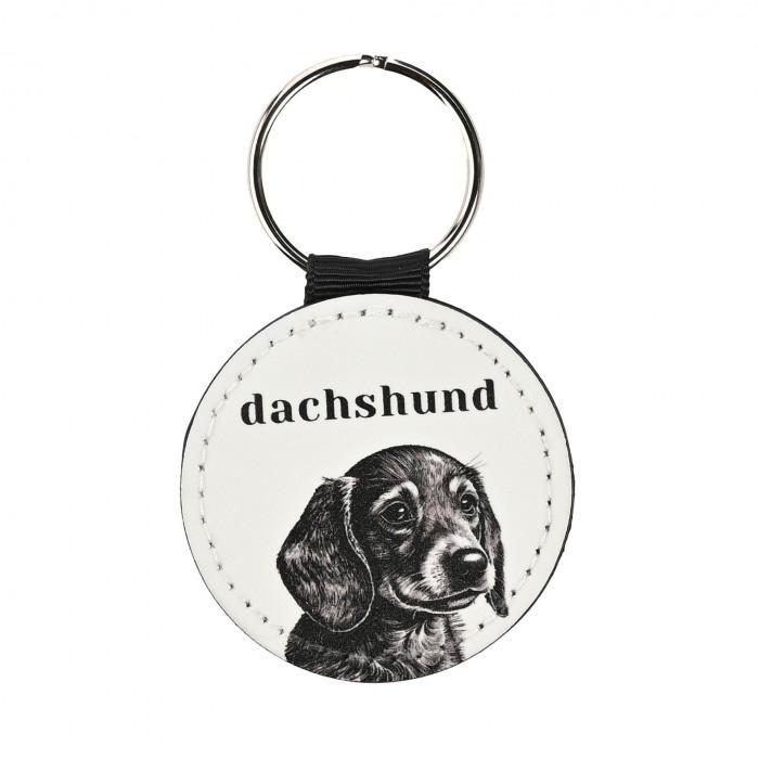 Best Of Breed Dachshund Leather Keyring