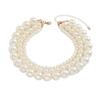 Stackable Multi-layer Pearl Necklace, Ins Exaggerated Minimal Beaded Choker Clavicle Chain