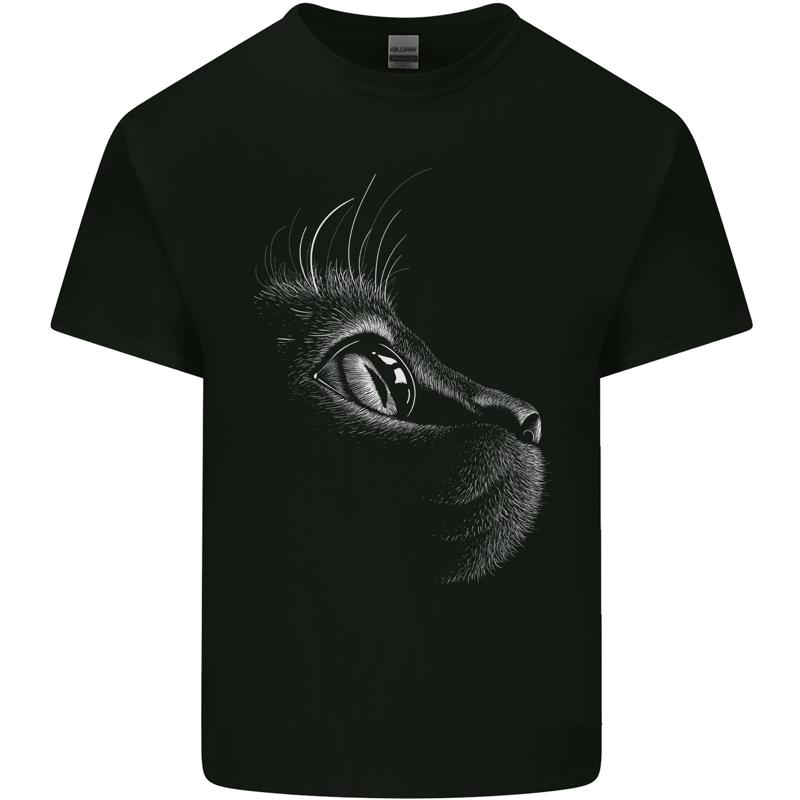 A Cute Cat Face Men Cotton T-Shirt - Men s Summer Cotton Graphic Tee S разноцветный