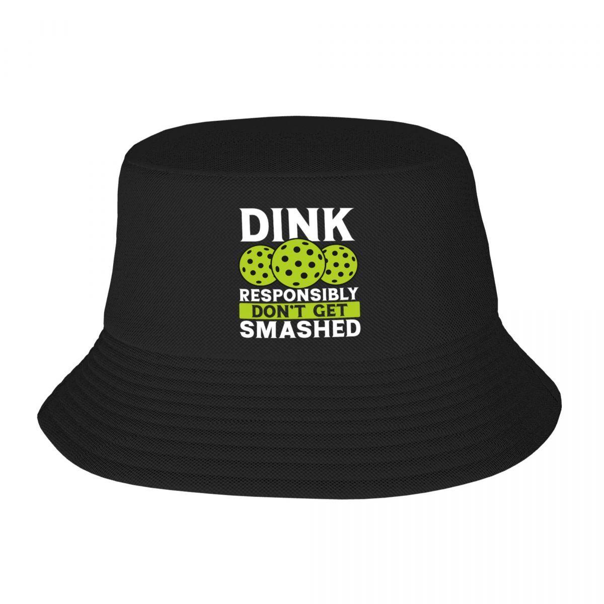 Custom Dink Responsibly Don t Get Smashed Pickleball Gift Bucket Hat Unisex  Women  Beach Sun Summer Camping Fishing Cap