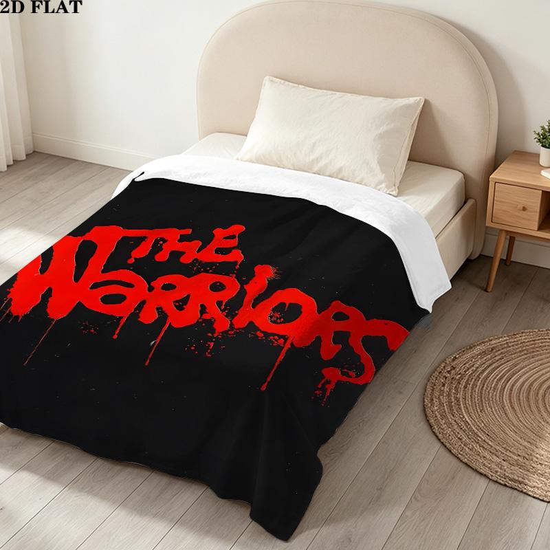 1PC The Warriors Patterned Flannel Blanket Suitable For All Seasons For Home Decor Warmth And Comfort Gifts Holiday Present