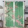 Blossom Branches Extend Curtains for Living Room Curtain Partition Tulle for Bedroom Halloween Decoration Curtains 2 Pieces Home