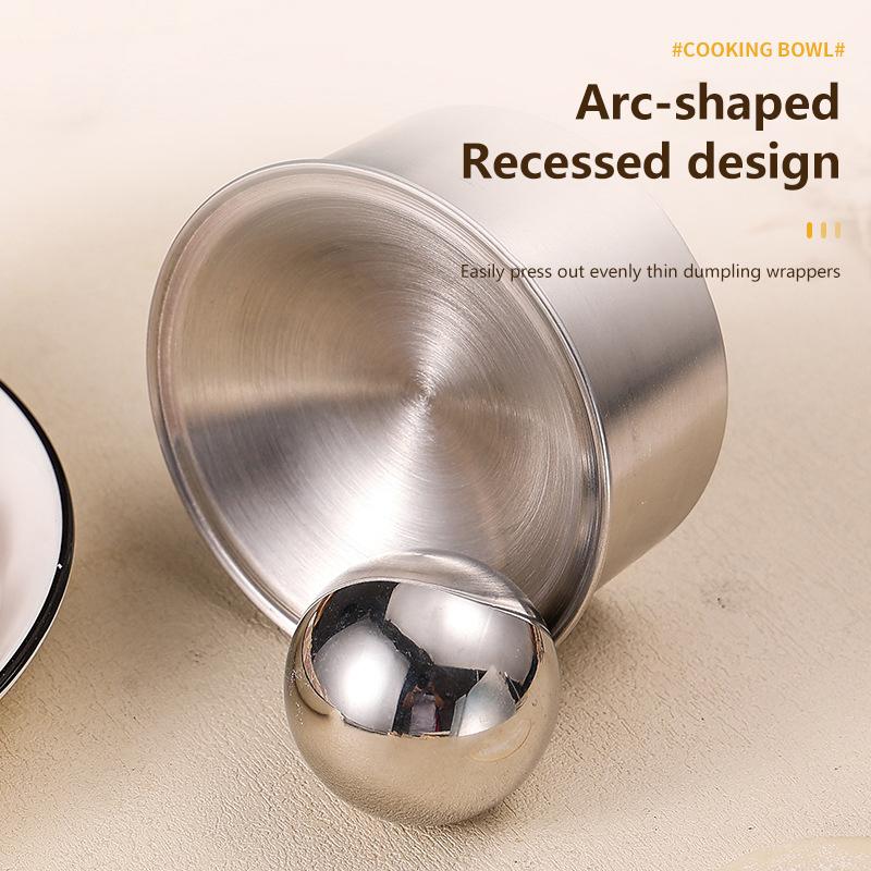 Stainless Steel Dumpling Maker Dough Presser Round Mold For Dumpling Pie Rolling Tool Quick Noodle Wrapper Baking Kitchen Gadget