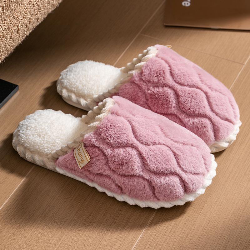 Cotton Slippers for Women In Winter, Suitable for Home Use In Spring and Autumn, Indoor Warmth and Anti Slip Home, Cixi Winter Couple, Plush Men