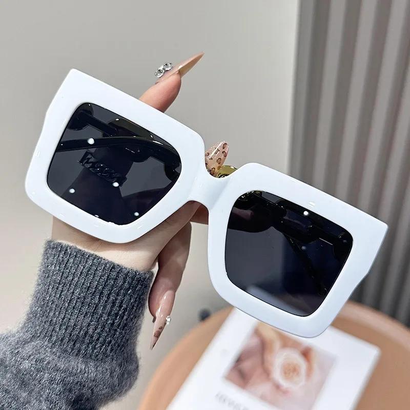 New Big Frame Square Sunglasses Men's Classic Vintage Square Sun Glasses Women's Outdoor Leisure Eyewear UV400