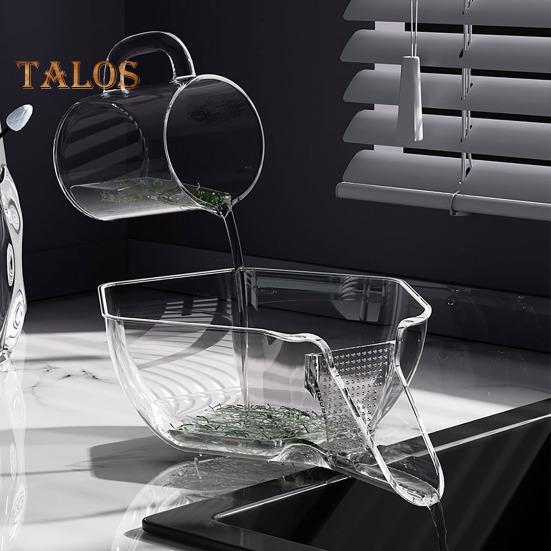 Multifunktionaler Abflusskorb mit Griff, großes Fassungsvermögen, lebensmittelecht, BPA-frei, Küchenspüle, Sieb, Lebensmittelabtropffläche, Obst