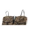 Women's Leopard Print Sexy Spice One Shoulder Hollowed-out Slim-fit Wrap Buttock Dress