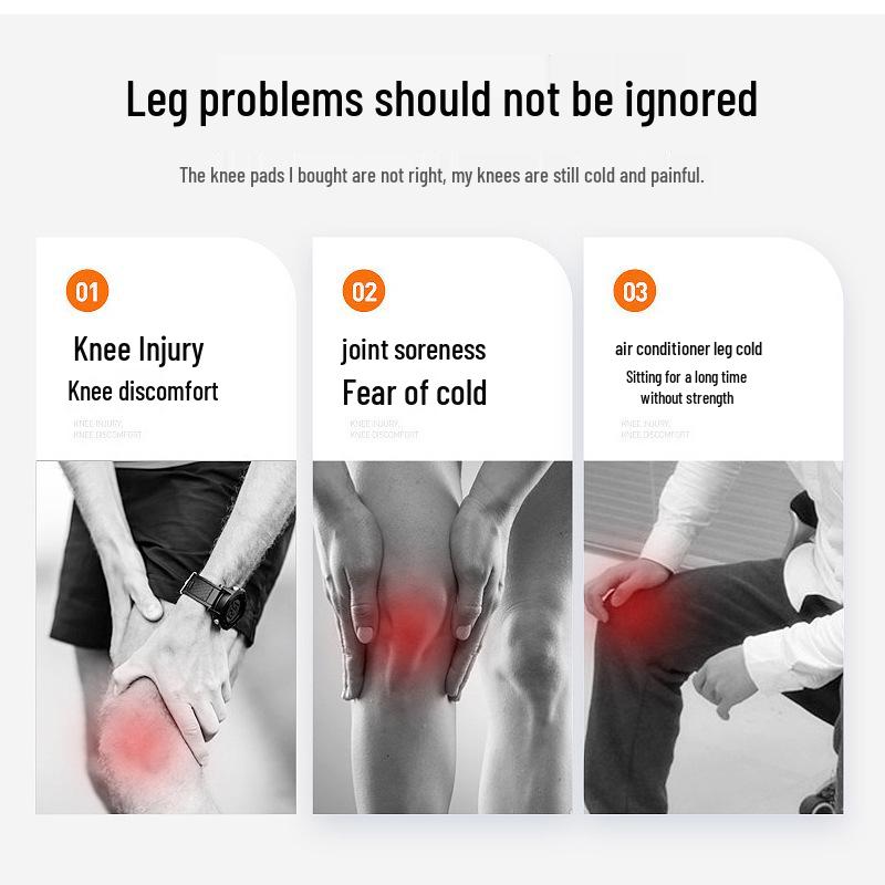 Wärmeerzeugende Kniebandagen für Wärme: Feuchtigkeitsabsorbierende und Kälteabweisende Ärmel für Gelenkkomfort älterer Menschen im Winter, Unisex-Design