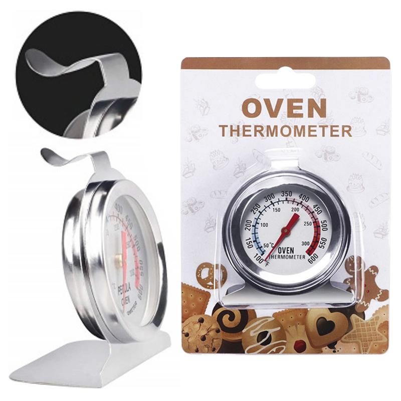 Stainless Steel Oven Thermometer Large Dial Baking Bbq Cooking Meat Food Temperature Measurement Hang Stand Kitchen Supplies