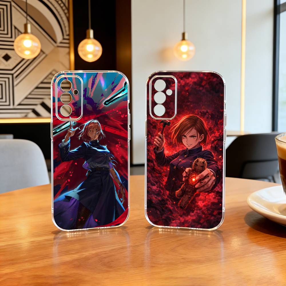 J-Jujutsu Kaisen K-Kugisaki N-Nobara Phone Case For SamsungA10,12,20,21S,30,31,40,50,51,52,70,71 Transparent Cover
