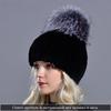 Women Winter Fur Hats Natural Rex Rabbit Fur Pompom Knitted Warm Elastic Fashionable Fluffy Thick Outdoor Genuine Real Fur Hat