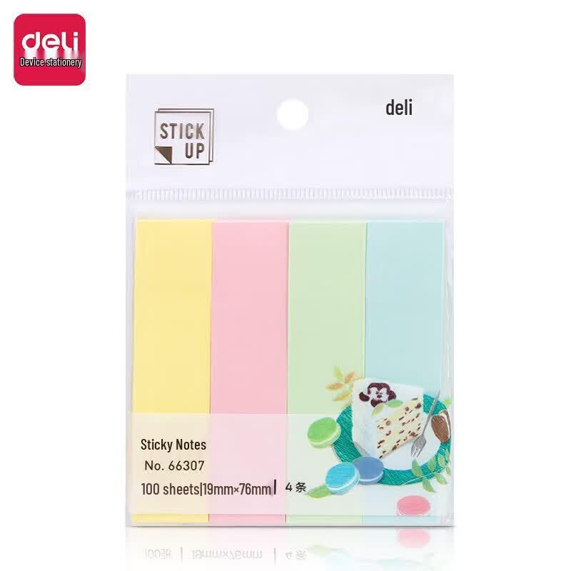 Deli 4-Color Striped Sticky Notes (6-Pack)