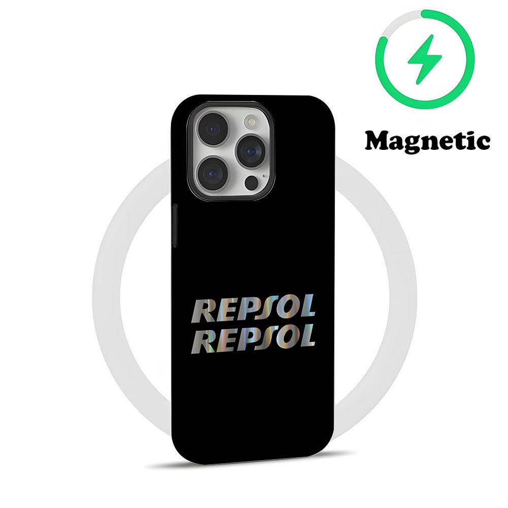 RR-Repsol Motorrad Kühl Handyhülle Magnetisch Für IPhone 16 15 14 13 12 11 Pro Max X XR XSMax 7 8 Plus Glänzende Folie Harte PC-Abdeckung