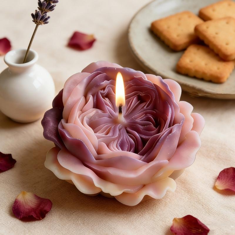 Rose Candle Silicone Molds Heat Resistant Multipurpose Silicone Mould for Epoxy Resin Making Candle Soap Home Decoration