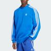 Adidas Originals Adicolor Brand Logo Embroidered Color Block Striped Comfortable Simple American Sweatshirt Men sweatshirt Blue IZ2479