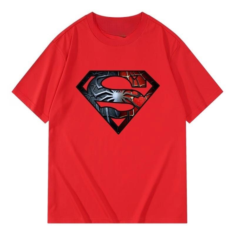 2026 Hot Selling Fashion New Superman Cotton Short Sleeved Tshirt Mens Marvel Loose Casual Simple Style Trend Forefront