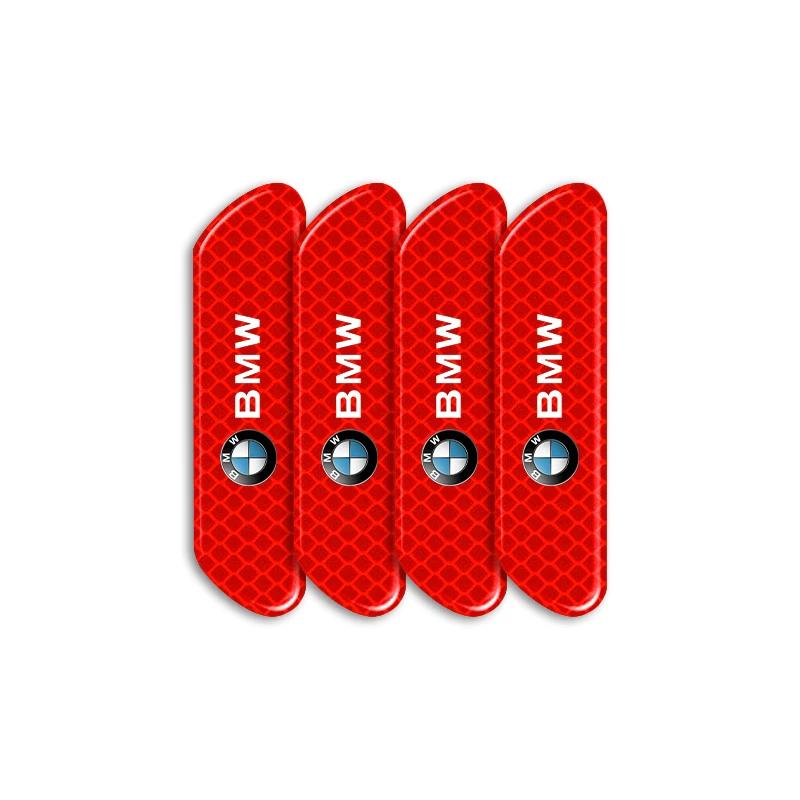 4PCS/set Car Reflective Strips Warning Stickers Car Styling for BMW M Performance M2 M3 M5 320 325 E28 E30 E34 E36 E39 E46 E52