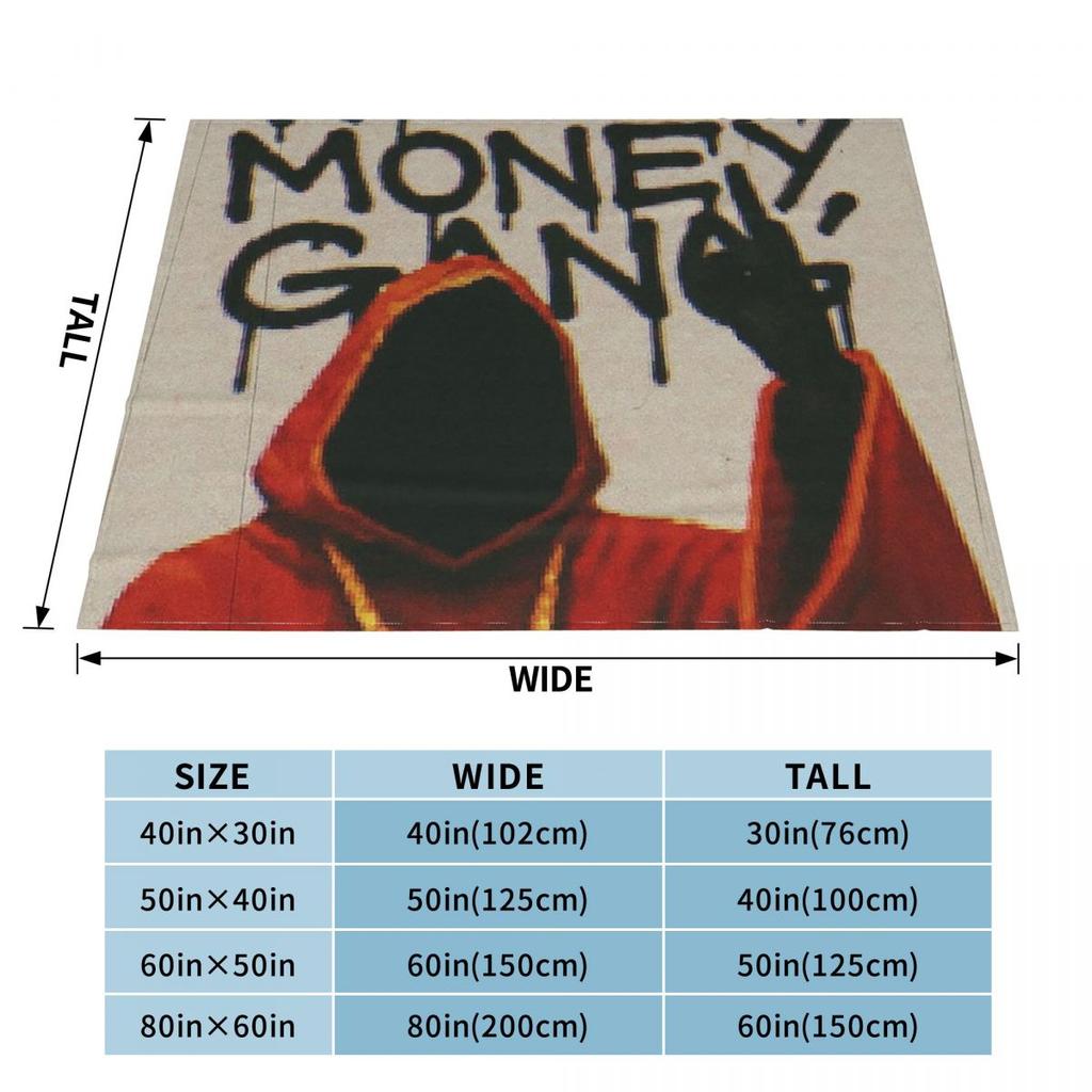 Shadow Wizard Money Gang We Love Casting Spells Blankets Soft Warm Flannel Throw Blanket Bedding for Bedroom Travel Home Couch