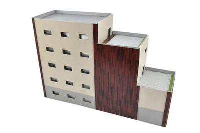 Ecolacture Paper Structure C08 Staircase-type Apartment Building A Diorama Supplies
