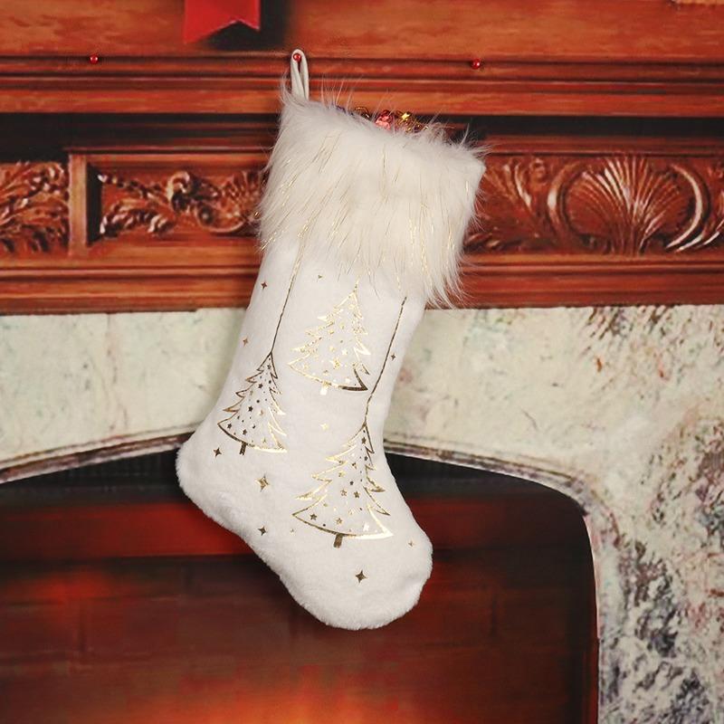 Christmas socks Christmas stockings bronzing stockings gift bag Christmas decorative stockings Christmas gift candy bag