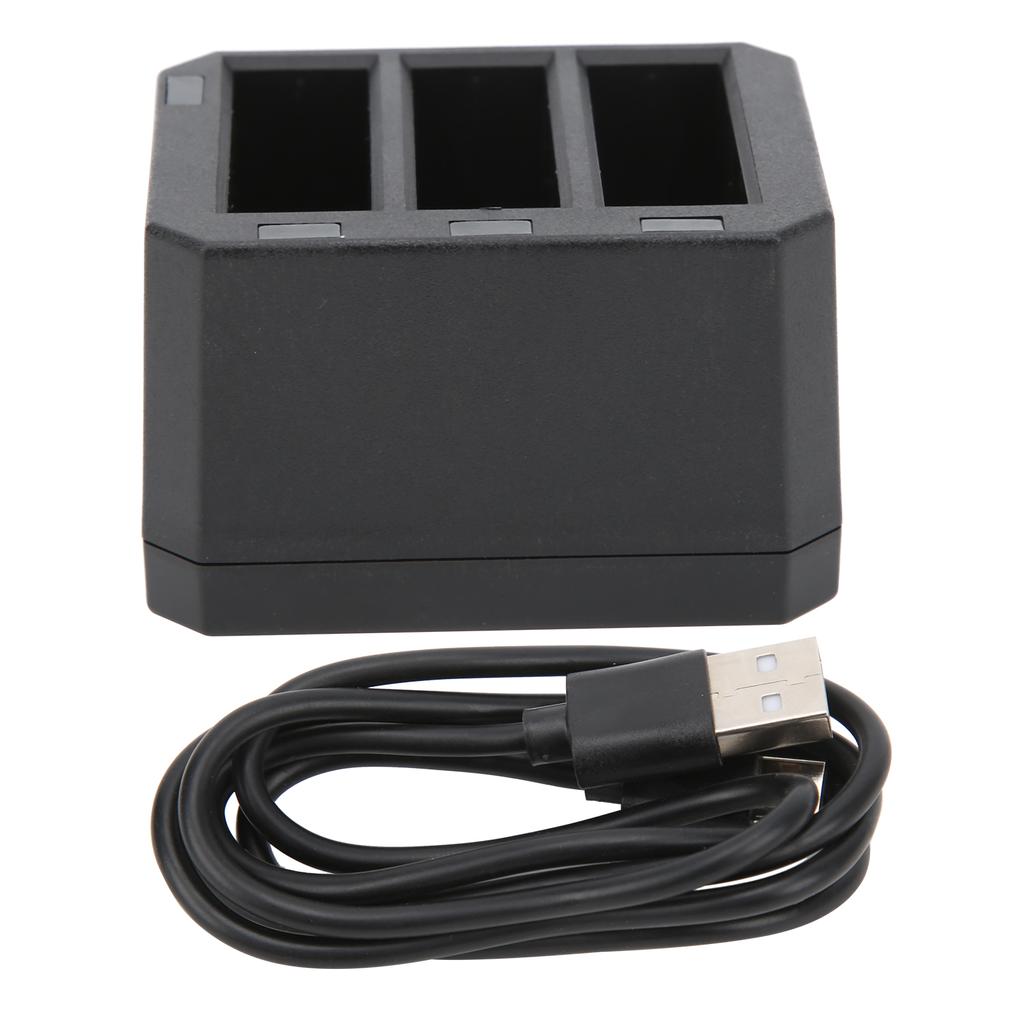 Battery Charger Set Compatible with for OSMO Action Camera Battery with 3 Channels Charger