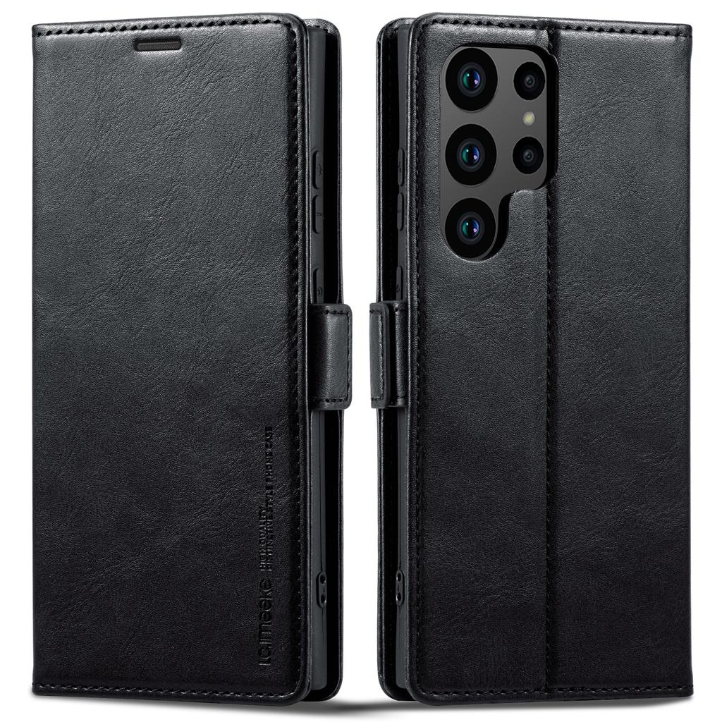 LC.IMEEKE For Samsung Galaxy S24 Ultra Case RFID Blocking Wallet Leather Phone Cover