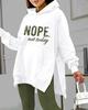2024 Women's Casual Hooded Print Sweatshirt & Slit Pocket Pants Set - European/American Style