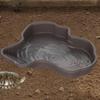 Reptile Bathing Pot Anti Slip Tortoise Water Dish Aquarium Ornament for Frog Bearded Gecko