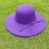 Female Hat French Retro Bowler Hat Women Wide-brimmed Wavy Fedora Hat Autumn and Winter Bow Hat Hat Adult Children Hat
