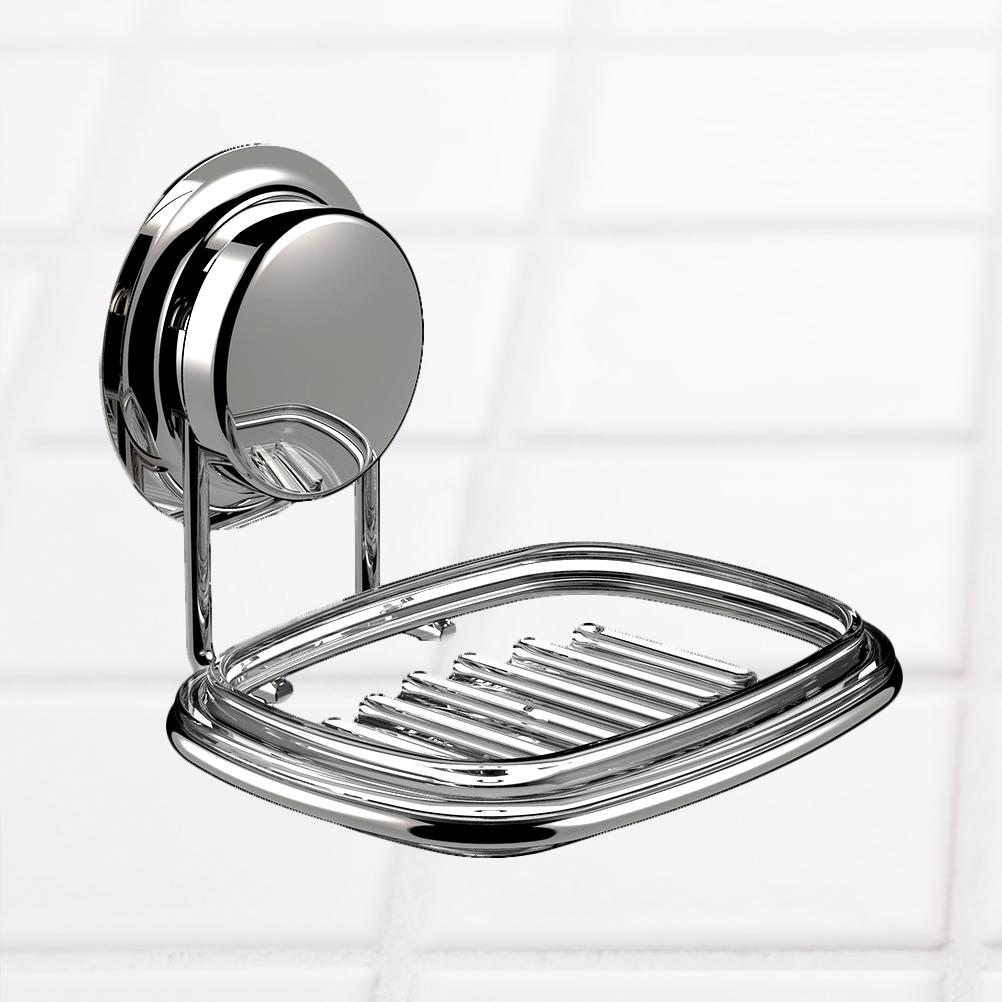 Porte-savon à ventouse en acier inoxydable pour salle de bain, boîte à savon murale, filet à savon, porte-savons portables, récipient de rangement