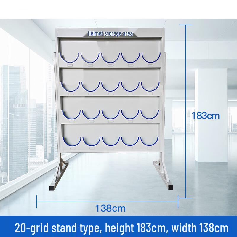 QPX Galvanized 20-Position Safety Helmet Storage Rack