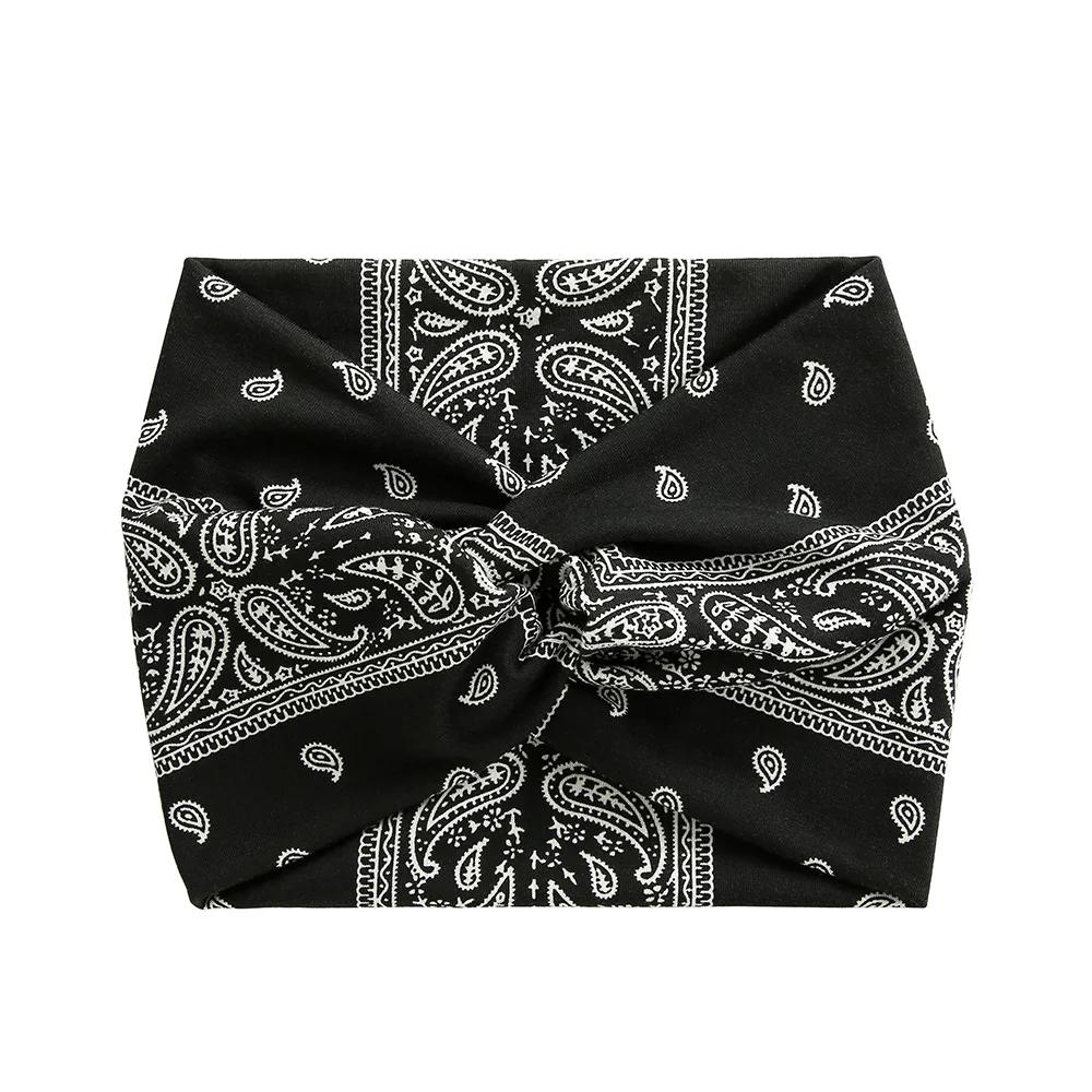 Simple Soild Color Twisted Extra Large Thick Wide Headbands Elastic Turban Workout Sports Hair Band Headwear