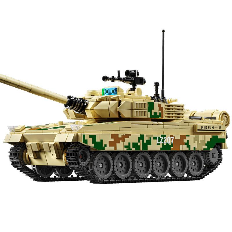 Military MOC Army Main Battle Tank Armored Vehicle Fighter Soldiers Figures Building Blocks Bricks Set Toys