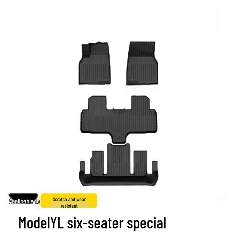 Tesla Model Y 2025 Floor Mats: Dirt-Resistant, Waterproof TPE Mats