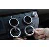 Central Console Ac Knob Cover Trim 3X For Defender 110 - Silver Aluminum