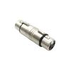 Voluty Tek Dual XLR Female Adapter, 3-Pin XLR Female Coupler for Audio Cables or PA Systems