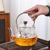 Japanese Style Copper Handle Hammer Pattern Glass Teapot With Tea Infsuer Filter Household Cooking Puer Oolong Tea Pot Teaset