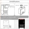 2-in-1 Electric Heater with Humidifier, 3-Color LED Light, Timer and Remote Control, 33x21x49.5 Cm, Black