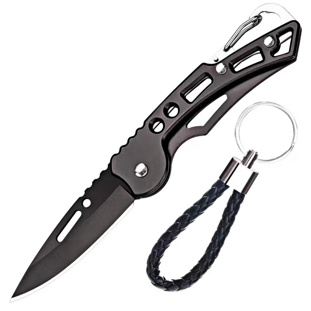 Kitchen Folding Fruit Knife, Shiny Stainless Steel Peeling Knife, Anti Slip Handle, Practical Keychain, Kitchen Accessories