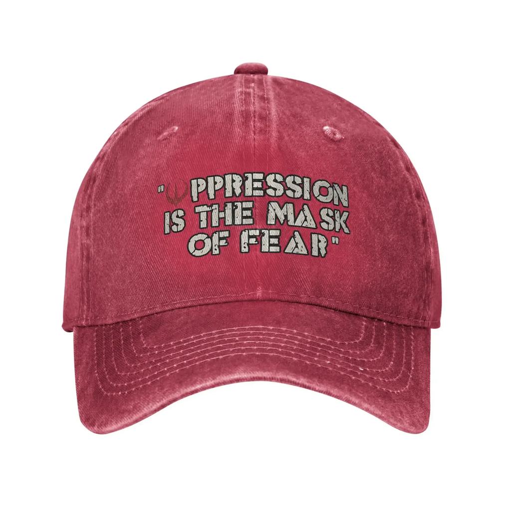Oppression is The Mask of Fear Andor Baseball Caps Distressed Denim Sun Cap for Men Women Outdoor Activities Unstructured Hat