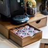 Modern Wooden Coffee Capsule & Tea Bag Storage Rack - Multi-purpose Kitchen Display Box