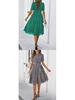 European & American Women's Polka Dot Casual Lace-up Long Dress - Spring & Summer Collection