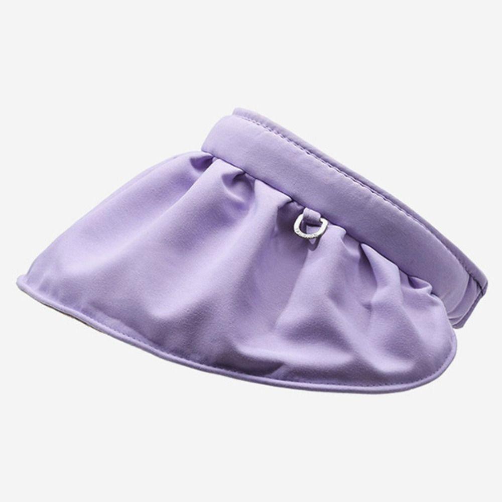 Topless Sun Protection Cap Sweet Foldable Visor Cap Fashion Female Shell Hat  Travel