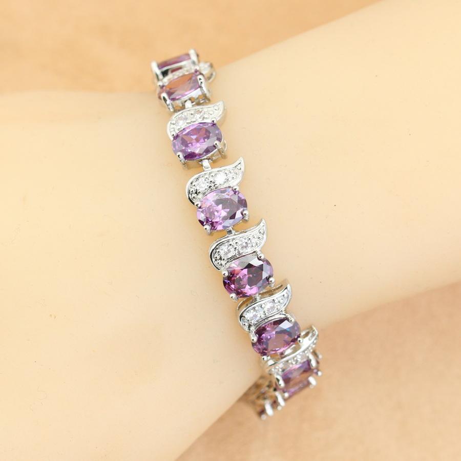 Luxury More Color Zirconia   Bracelet For Women Wedding Jewelry Birthday Gift