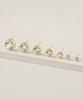 Mcel 14K Moa Bezel Cubic Earrings